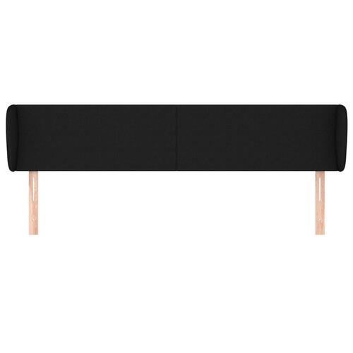 Sengegavl med kanter 183x23x78/88 cm stof sort