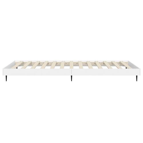 Sengeramme 90x190 cm konstrueret træ hvid