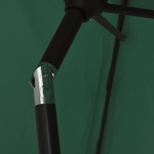 LED-hængeparasol 3 m sandhvid
