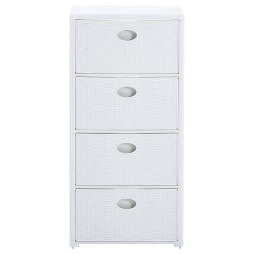 Kommode 40x40x80 cm 4 skuffer hvid