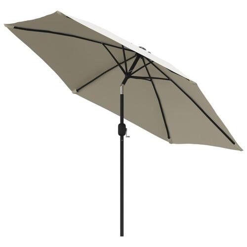 LED-hængeparasol 3 m sandhvid