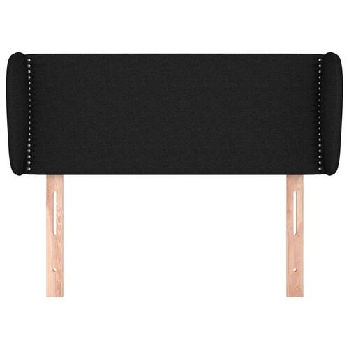 Sengegavl med kanter 93x23x78/88 cm stof sort