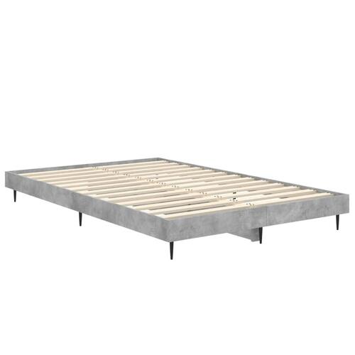 Sengestel 120x190 cm konstrueret træ betongrå