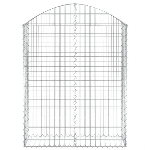 Buet gabionkurv 100×30×120/140 cm i galvaniseret jern