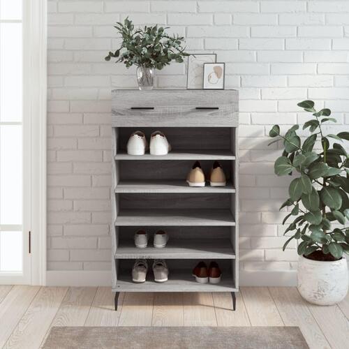 Skoreol 60x35x105 cm konstrueret træ grå sonoma-eg