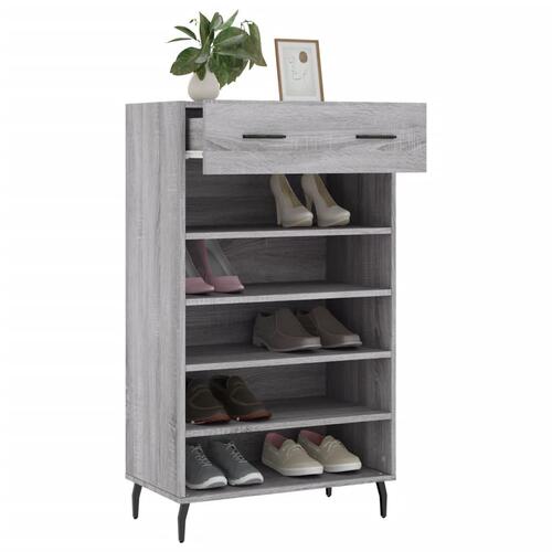 Skoreol 60x35x105 cm konstrueret træ grå sonoma-eg