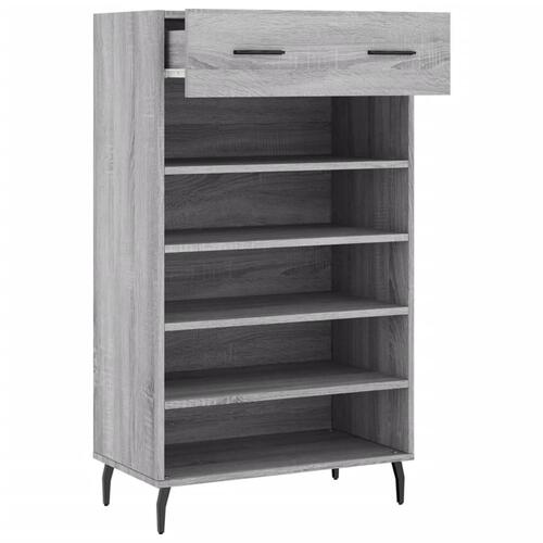 Skoreol 60x35x105 cm konstrueret træ grå sonoma-eg