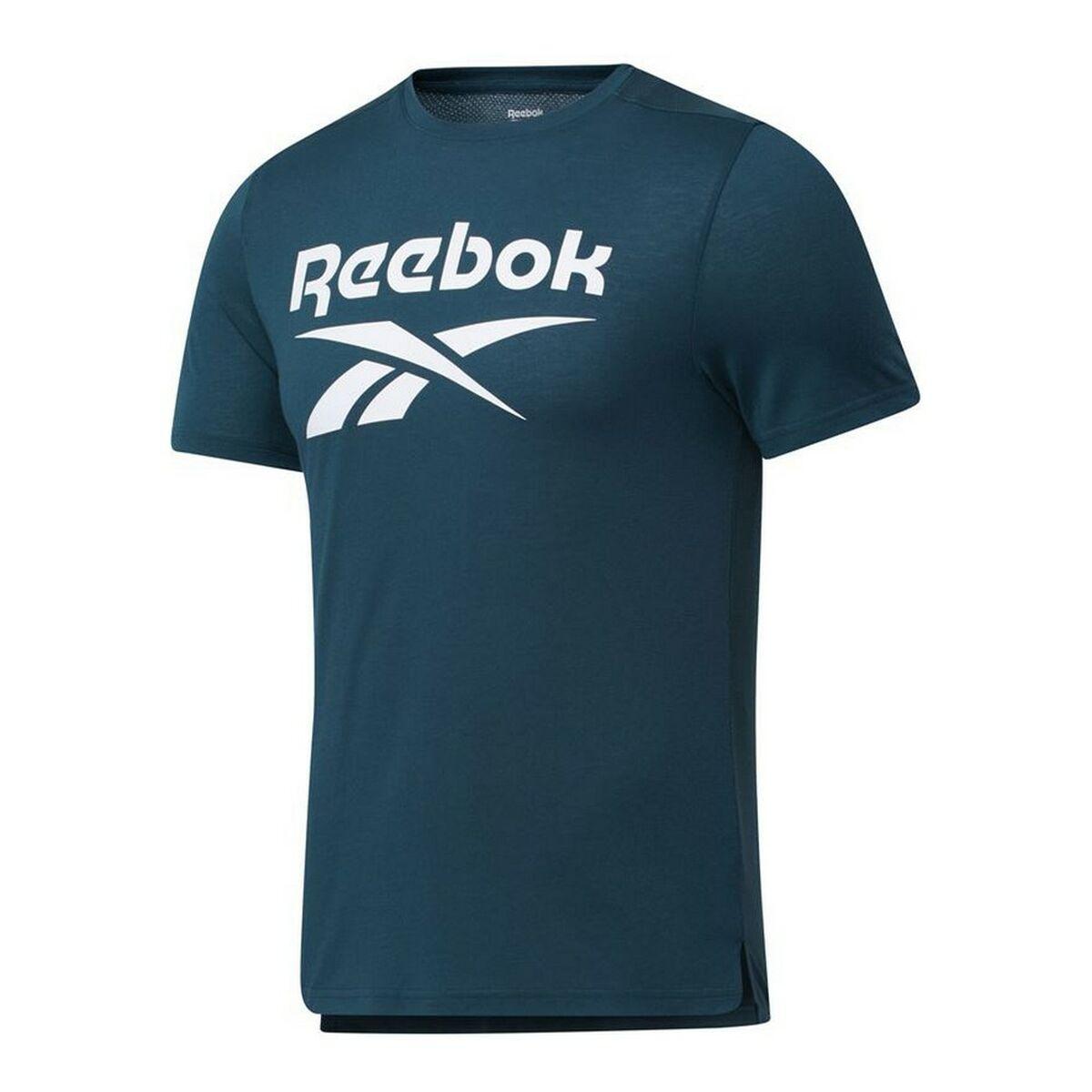 Kortærmet T-shirt til Mænd Reebok Workout Ready Supremium Cyan M