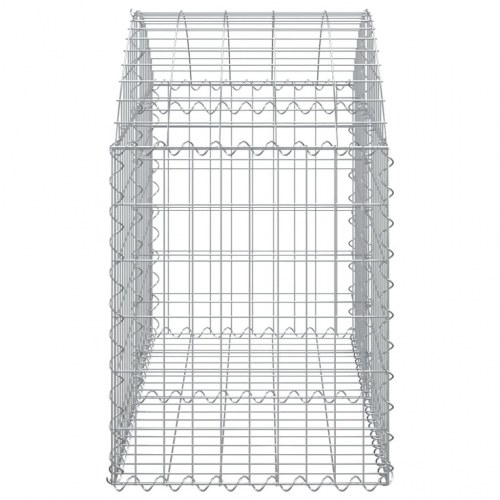 Buet gabionkurv 100x50x60/80 cm galvaniseret jern