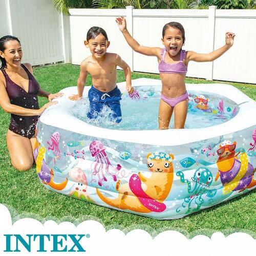 Oppustelig Pool Intex Acuario 510 L 191 x 61 x 178 cm (3 enheder)