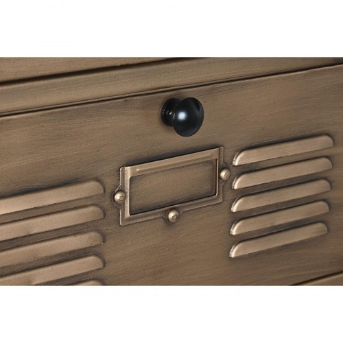 Kommode - gylden metal, 40 × 34 × 139 cm, 7 skuffer