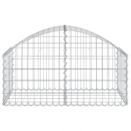 Buet gabionkurv 100×50×40/60 cm - galvaniseret jern