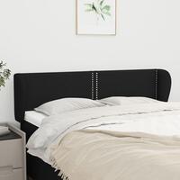 Sengegavl med kanter 147x23x78/88 cm stof sort