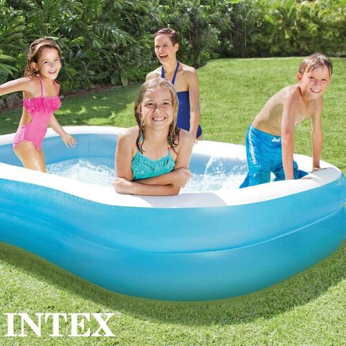 Oppustelig Pool Intex Blå Hvid Blå/hvid 540 L 203 x 48 x 152 cm (3 enheder)