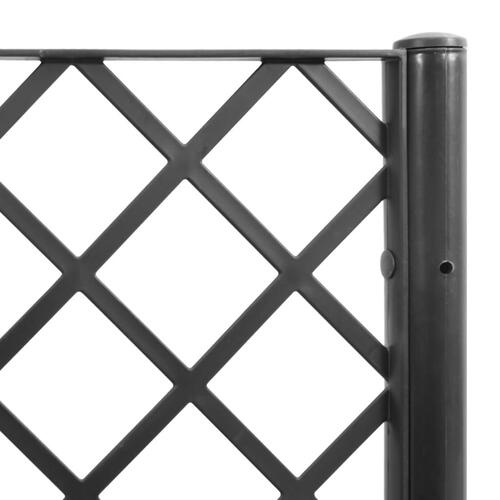 Plantekasse med espalier 200x160x142 cm PP sort