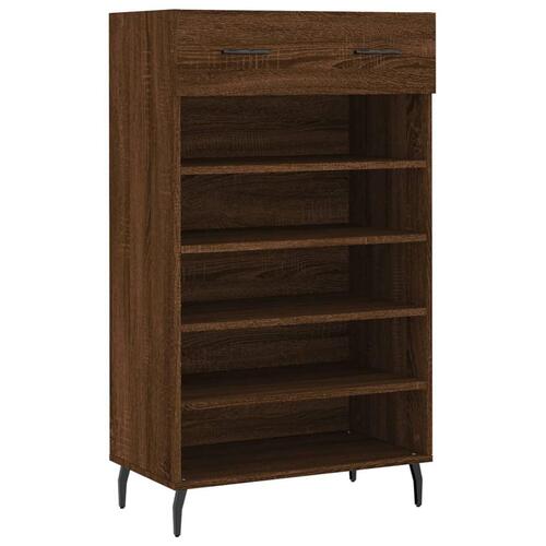 Skoreol 60x35x105 cm konstrueret træ brun egetræsfarve