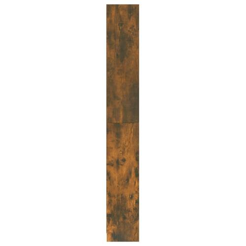 Bogreol m. 5 hylder 80x24x175 cm konstrueret træ røget egetræ