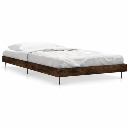 Sengeramme 90x190 cm uden madras konstrueret træ røget eg