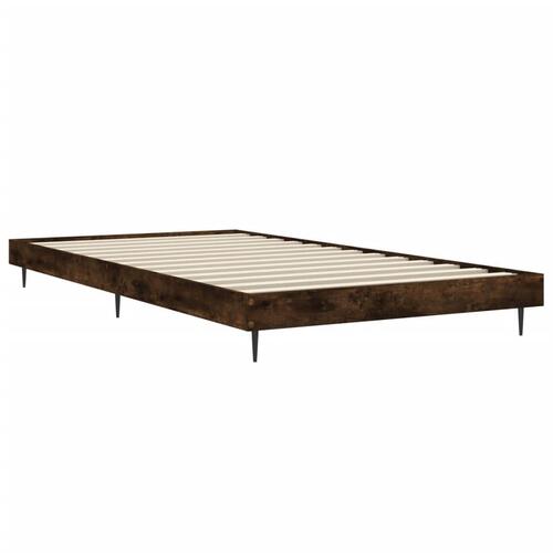 Sengeramme 90x190 cm uden madras konstrueret træ røget eg