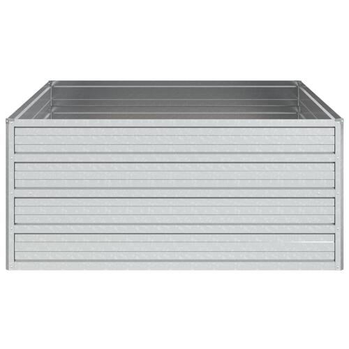 Højbed 100x100x45 cm galvaniseret stål sølvfarvet