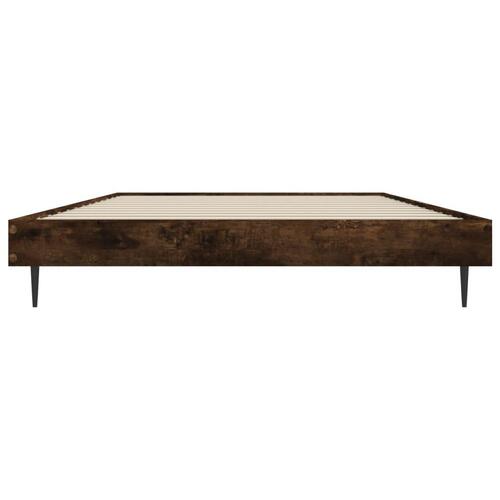 Sengeramme 90x190 cm uden madras konstrueret træ røget eg