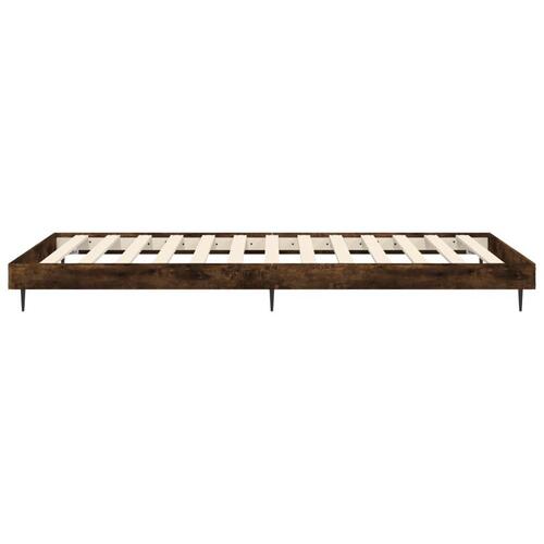 Sengeramme 90x190 cm uden madras konstrueret træ røget eg