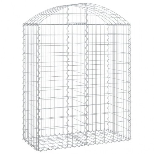 Buet gabionkurv 100×50×120/140 cm - galvaniseret jern