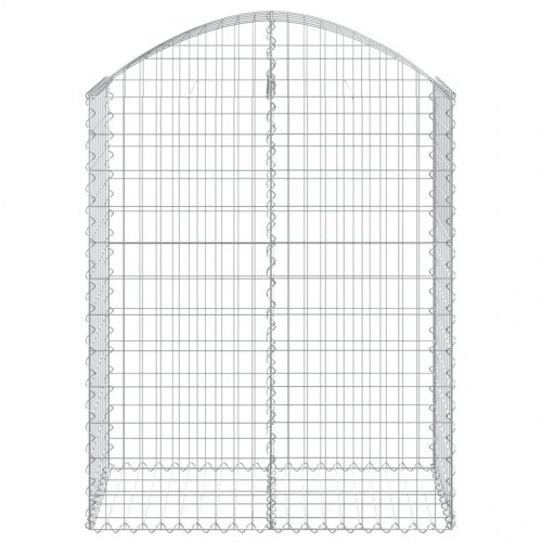 Buet gabionkurv 100×50×120/140 cm - galvaniseret jern