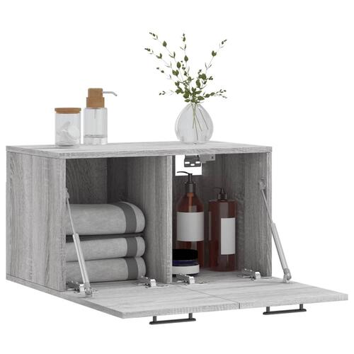 Vægskab 60x36,5x35 cm konstrueret træ grå sonoma-eg
