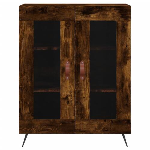 Højskab 69,5x34x180 cm konstrueret træ røget egetræsfarve