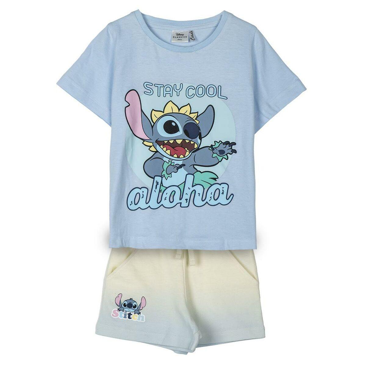 Nattøj Børns Stitch Lyseblå 10 år