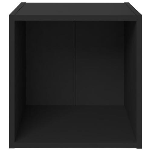 Tv-borde 4 stk. 37x35x37 cm konstrueret træ sort