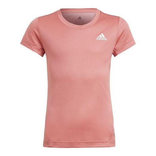Børne Kortærmet T-shirt Adidas Aeroready Laksefarvet 13-14 år