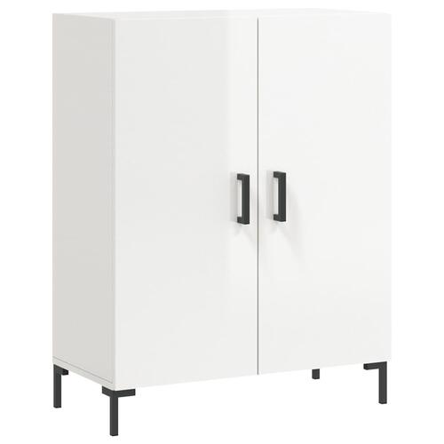 Skænk 69,5x34x90 cm konstrueret træ hvid højglans