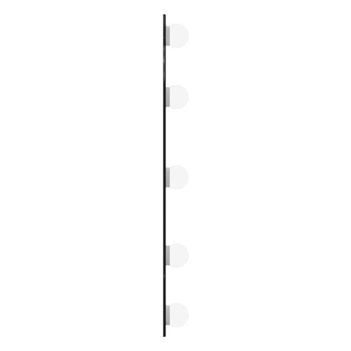Vægspejl med LED-lys 15x40 cm oval glas