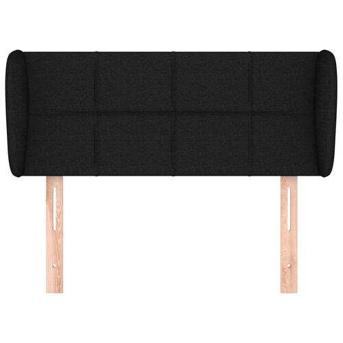Sengegavl med kanter 103x23x78/88 cm stof sort