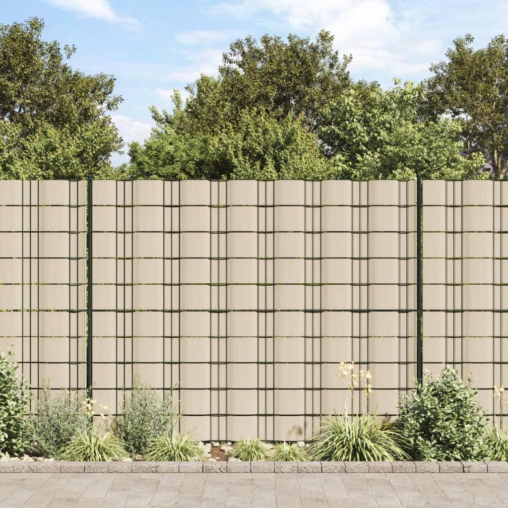 Haveskærm 35x0,19 m 4 stk. PVC cremefarvet