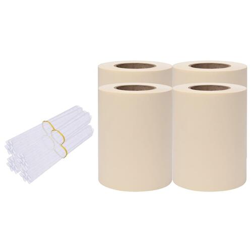 Haveskærm 35x0,19 m 4 stk. PVC cremefarvet