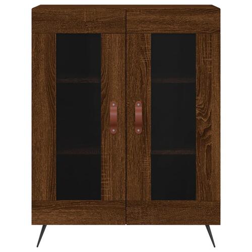Højskab 69,5x34x180 cm konstrueret træ brun egetræsfarve
