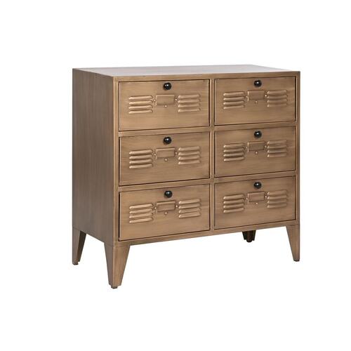 Kommode Home ESPRIT Gylden Metal Loft 78 x 34 x 70 cm