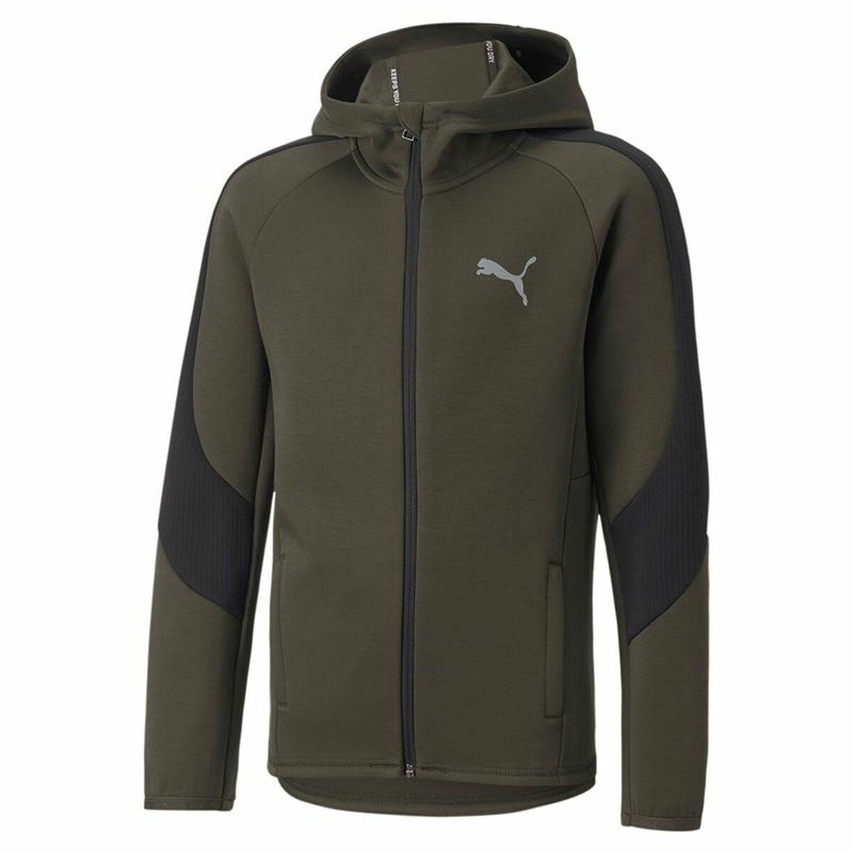 Sportsjakke til børn Puma Evostripe Mørk grøn 9-10 år