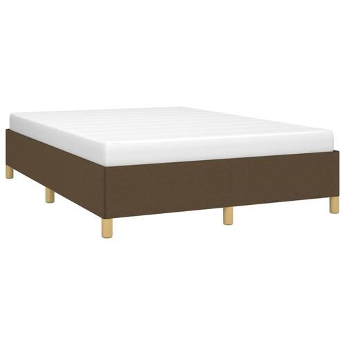 Sengeramme uden madras 140x190 cm stof mørkebrun