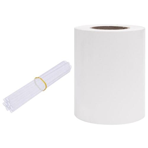 Haveskærm 35x0,19 m PVC hvid