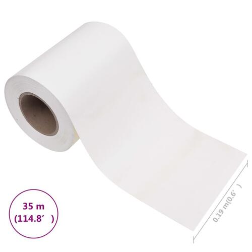 Haveskærm 35x0,19 m PVC hvid
