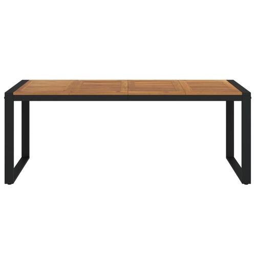 Havebord med U-formede ben 200x90x75 cm massivt akacietræ
