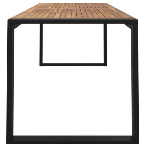 Havebord med U-formede ben 200x90x75 cm massivt akacietræ