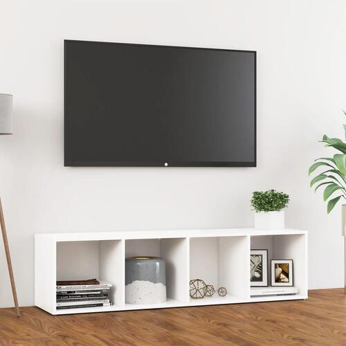 Tv-skab 142,5x35x36,5 cm spånplade hvid