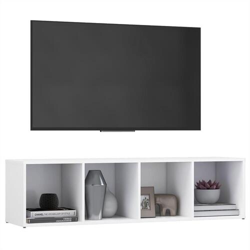 Tv-skab 142,5x35x36,5 cm spånplade hvid
