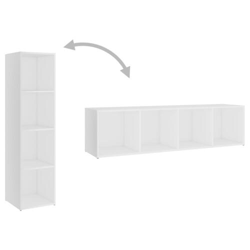 Tv-skab 142,5x35x36,5 cm spånplade hvid