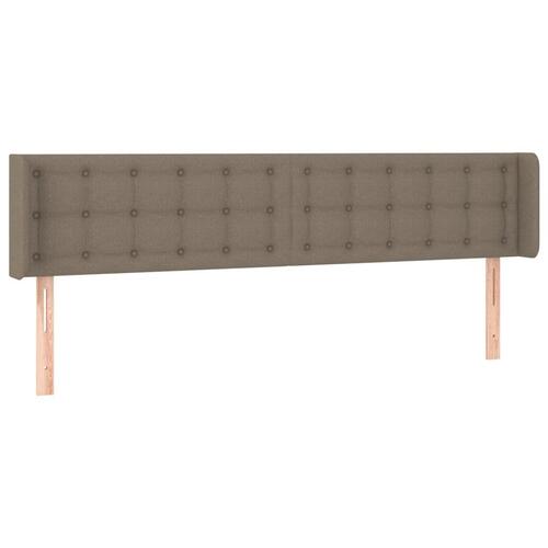 Sengegavl med kanter 163x16x78/88 cm stof gråbrun